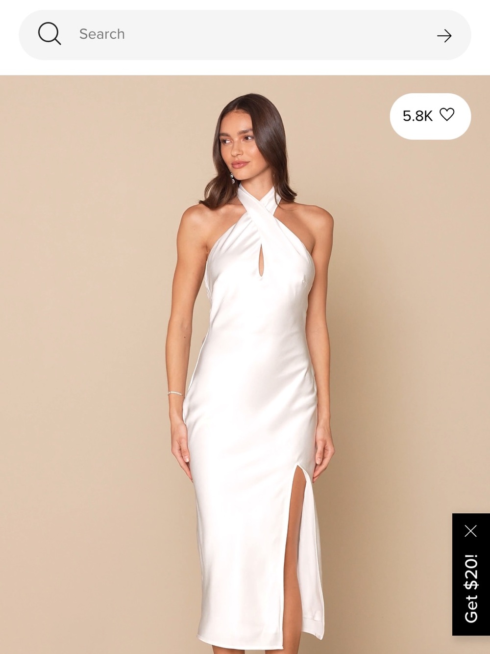 Lulus Beyond Classy White Dress-  Small